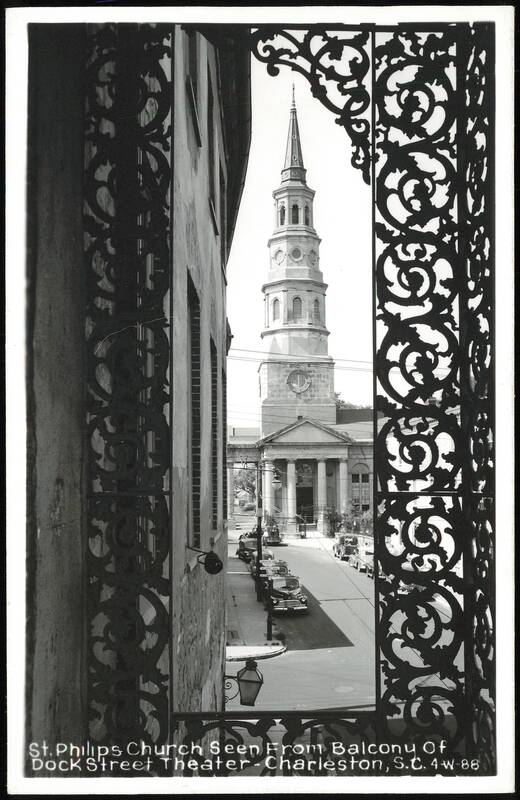 St. Philips Church Seen From Balcony Of Dock Street Theater Charleston South Carolina