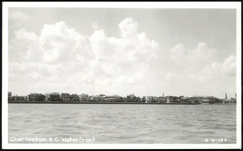 Charleston Waterfront with Buildings and Clouds South Carolina
