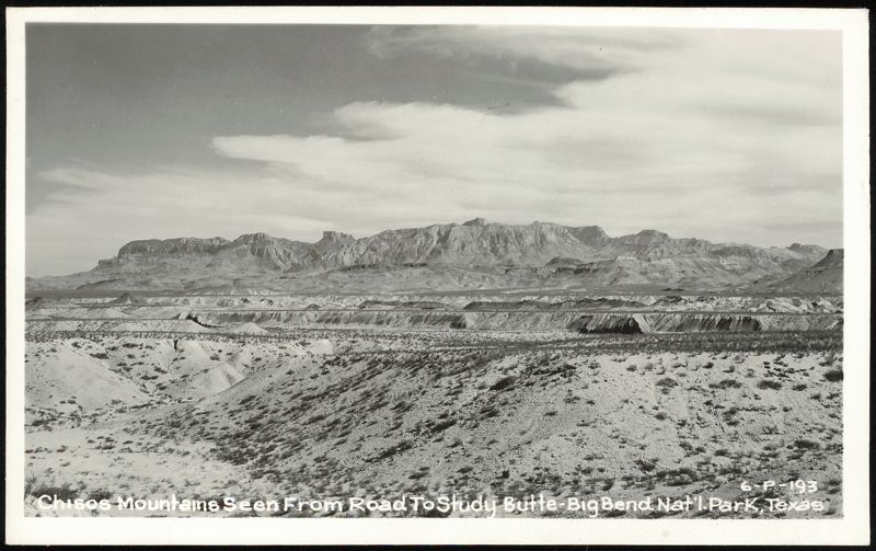 Chisos Mountains from Road to Study Butte, Big Bend National Park