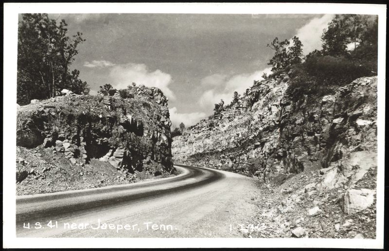 U.S. 41 Road Cut through Mountains Jasper Tennessee