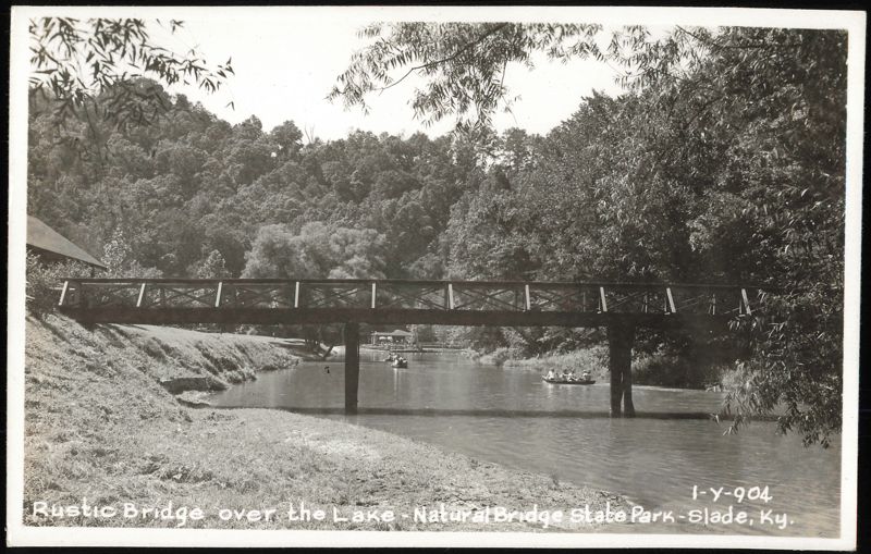 Rustic Bridge over the Lake - Natural Bridge State Park Slade Kentucky
