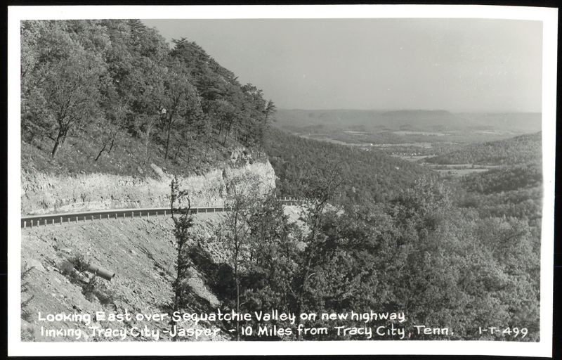 Looking East over Sequatchie Valley on new highway Tracy City Tennessee