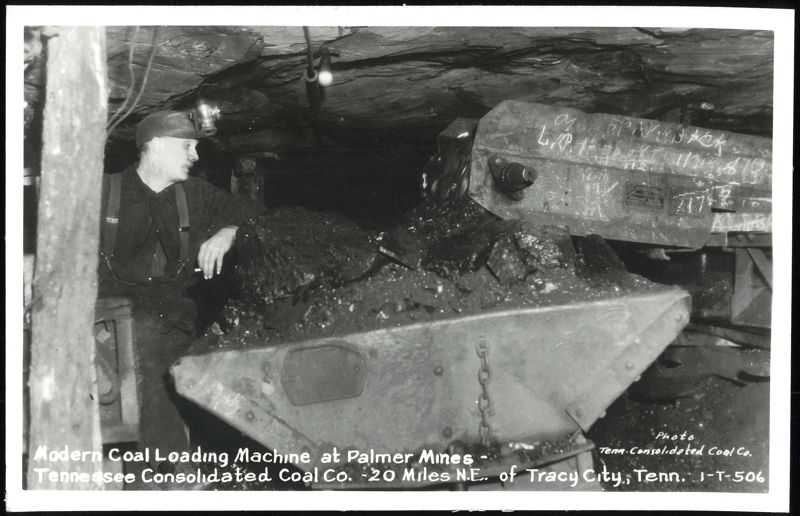 Modern Coal Loading Machine at Palmer Mines Tracy City Tennessee