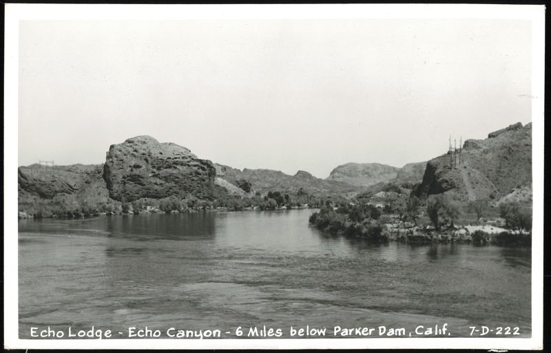 Echo Lodge and Echo Canyon, 6 Miles below Parker Dam California
