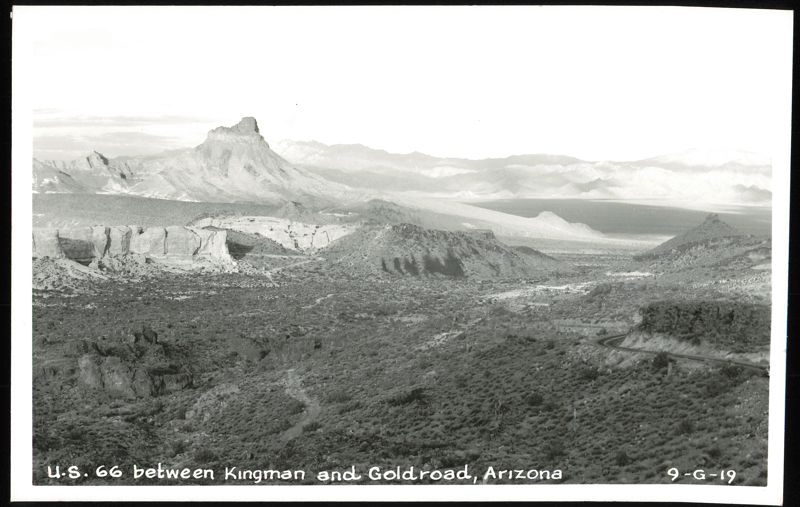 U.S. 66 between Kingman and Goldroad, Desert Landscape