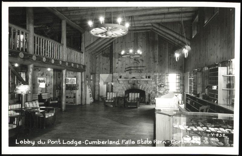 Lobby du Pont Lodge, Cumberland Falls State Park Corbin Kentucky