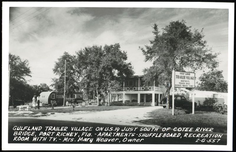 Port Richey FL Gulfland Trailer Village RPPC Postcard Florida
