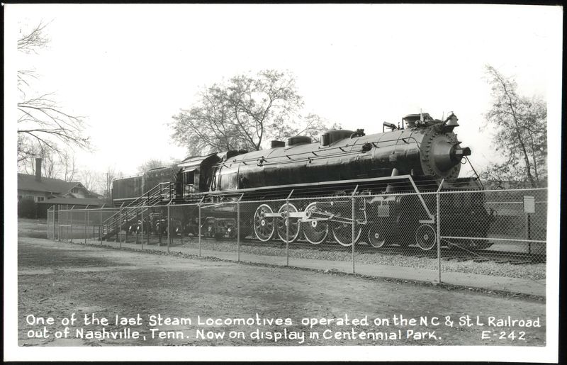 N.C. & St. L Railroad Steam Locomotive, Centennial Park Nashville Tennessee
