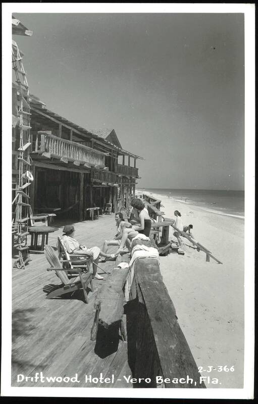 Driftwood Hotel, Vero Beach, Florida - Beachfront View with Guests