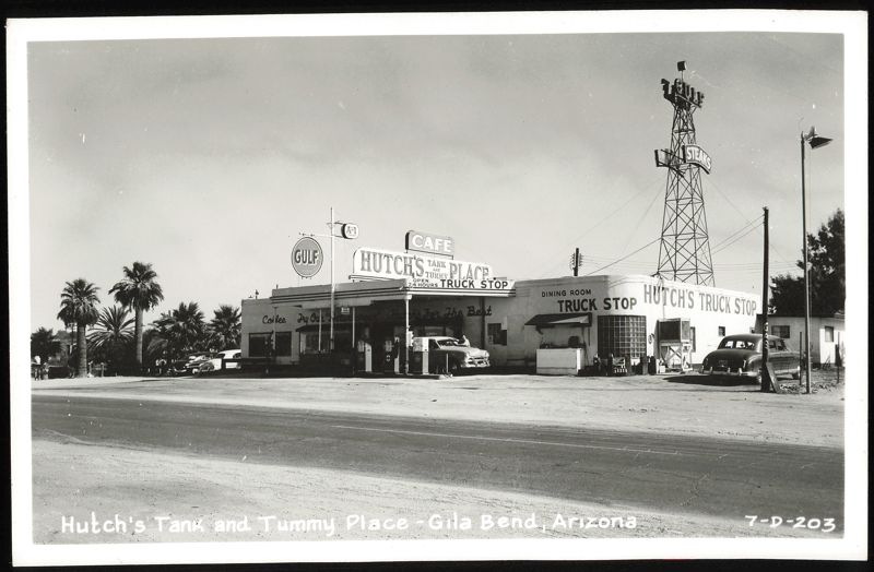 Hutch's Tank and Tummy Place Truck Stop, Gulf Gas Gila Bend Arizona