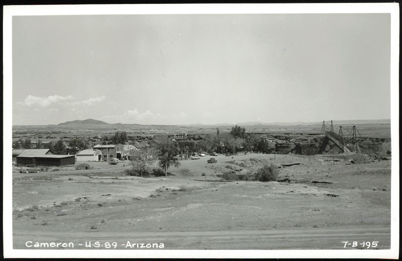 Cameron, US 89, with Hotel Court and Little Colorado River Bridge Arizona