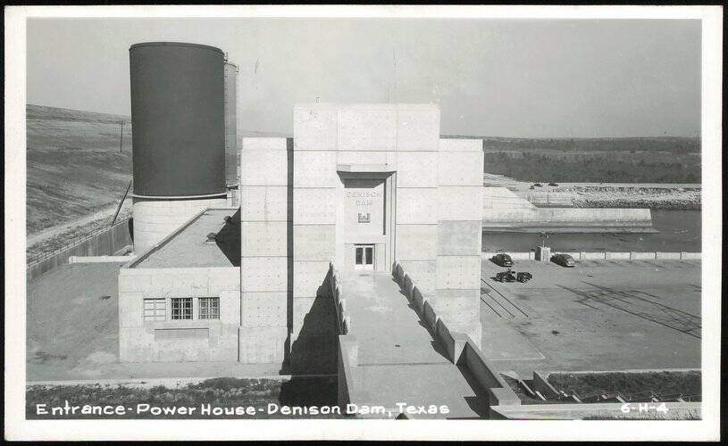Entrance and Power House at Denison Dam Texas
