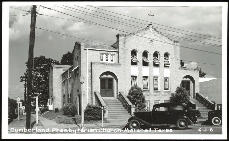 Cumberland Presbyterian Church with Cars Marshall Texas