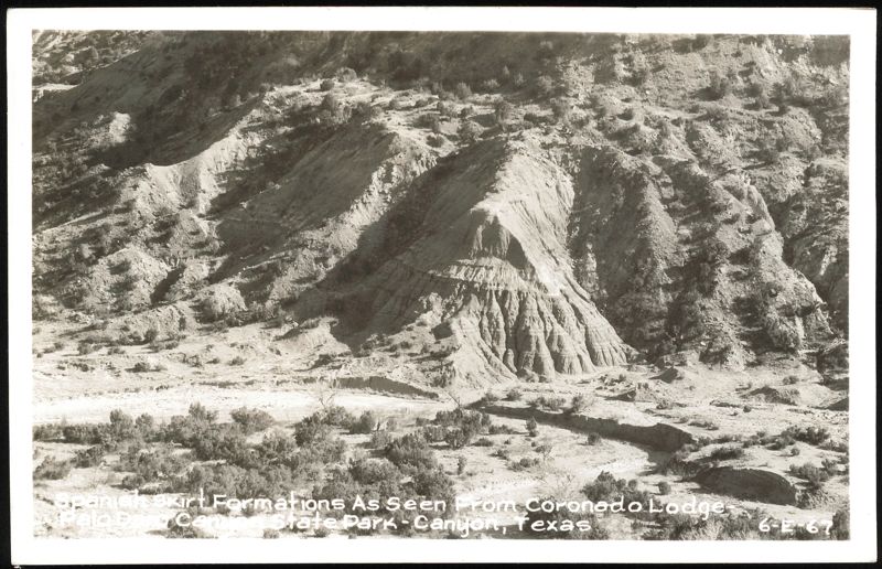 Spanish Skirt Formations As Seen From Coronado Lodge - Palo Duro Canyon, State Park Texas