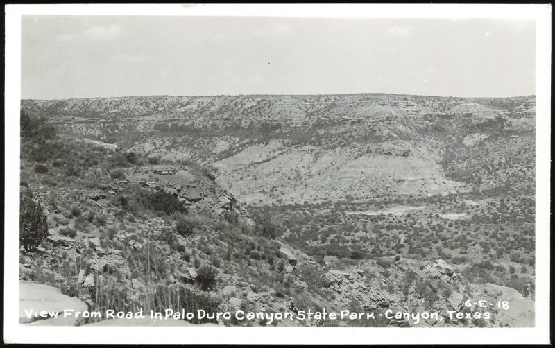 View From Road In Palo Duro Canyon State Park Texas