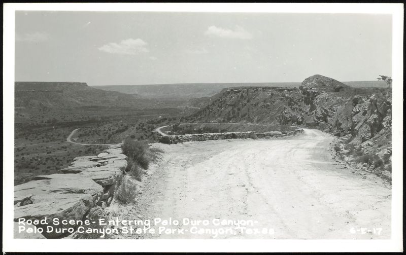Road Scene - Entering Palo Duro Canyon State Park Texas