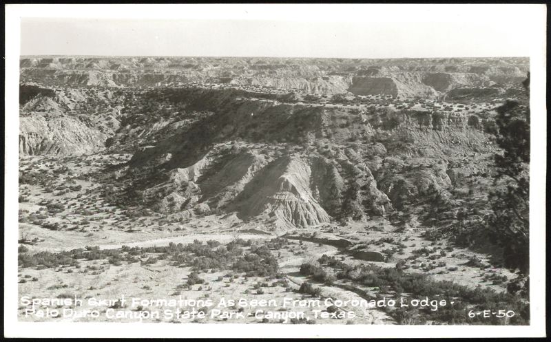 Spanish Skirt Formations As Seen From Coronado Lodge, Palo Duro Canyon State Park Texas