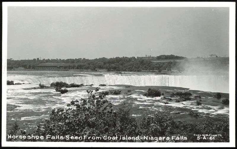 Horseshoe Falls Seen From Goat Island Niagara Falls New York