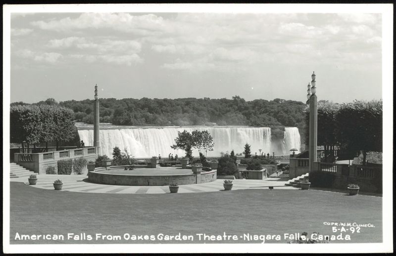 American Falls From Oakes Garden Theatre Niagara Falls New York