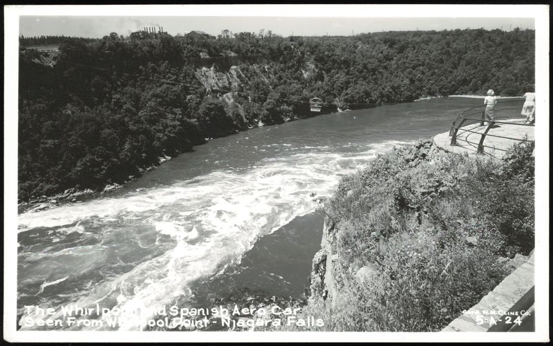 The Whirlpool and Spanish Aero Car Seen From Whirlpool Point Niagara Falls New York