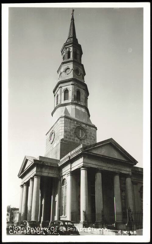 Close Up View of St. Philips Church Charleston South Carolina