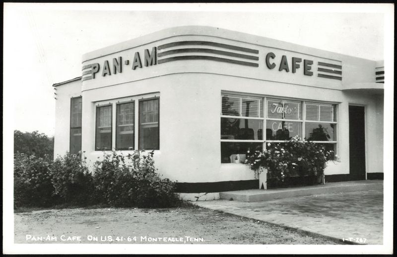 Pan-Am Cafe Building with Streamline Moderne Architecture Monteagle Tennessee