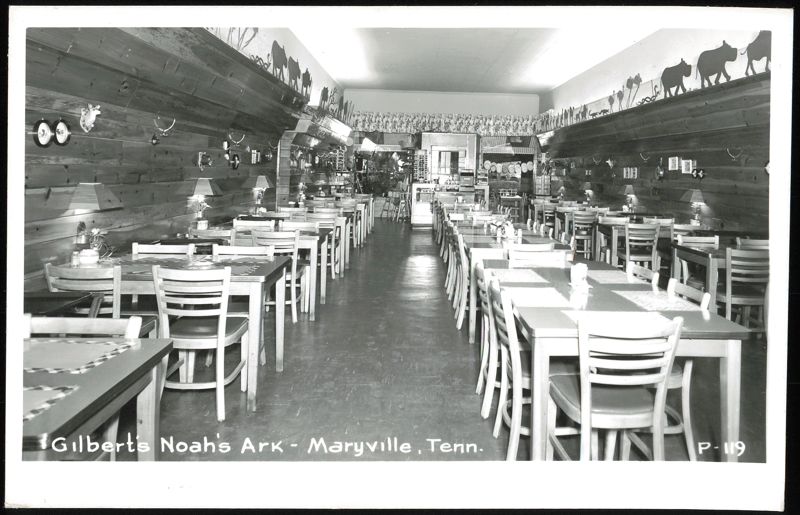 Gilbert's Noah's Ark Restaurant Interior with Animal Silhouettes Maryville Tennessee