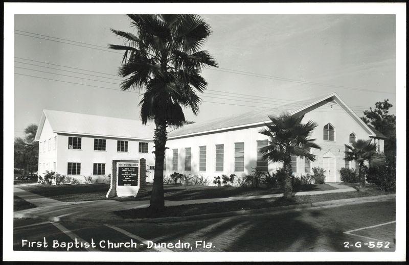 First Baptist Church with Palm Trees, Dunedin Florida