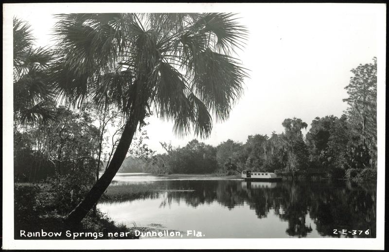 Rainbow Springs with a boat on the water Dunnellon Florida