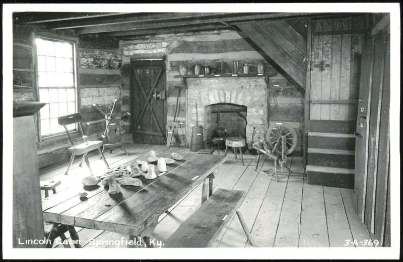 Interior View of Lincoln Cabin Springfield Kentucky