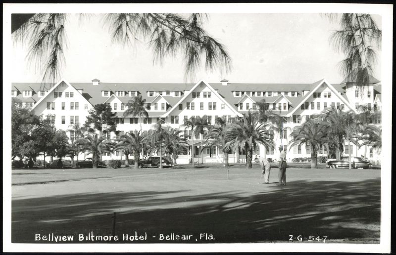 Bellview Biltmore Hotel Golf Course with Golfers Belleair Florida