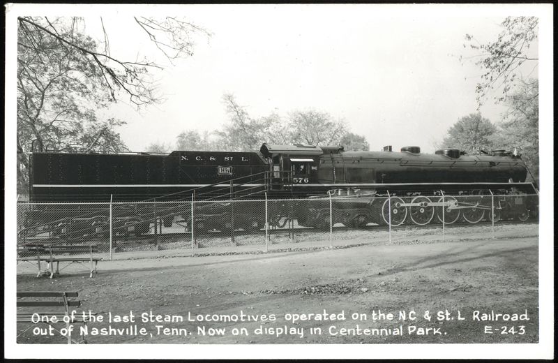 NC & St. L Railroad Steam Locomotive 576, Centennial Park Nashville Tennessee