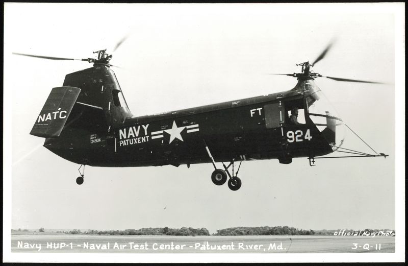 Navy HUP-1 Helicopter at Naval Air Test Center, Patuxent River Maryland