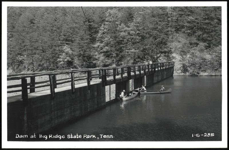 Dam at Big Ridge State Park, Tennessee with Canoes Maynardville