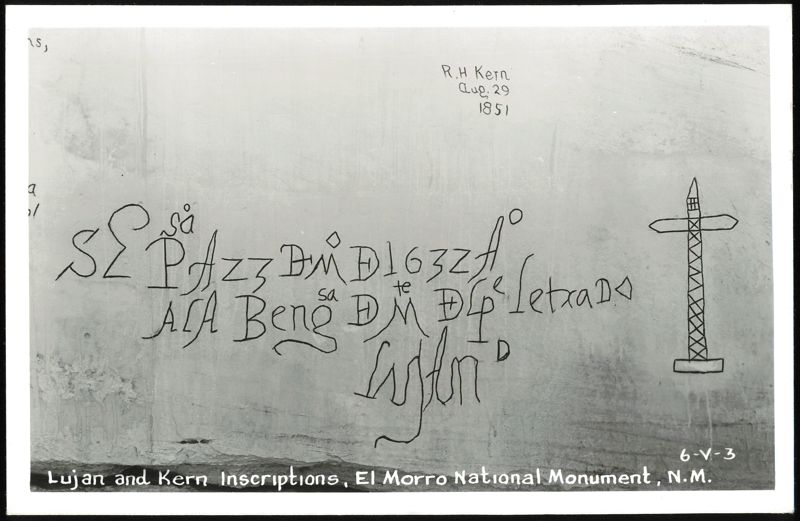 Lujan and Kern Inscriptions, El Morro National Monument New Mexico