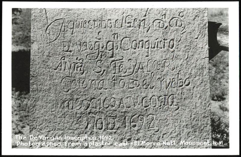 The De Vargas Inscription, 1692 New Mexico