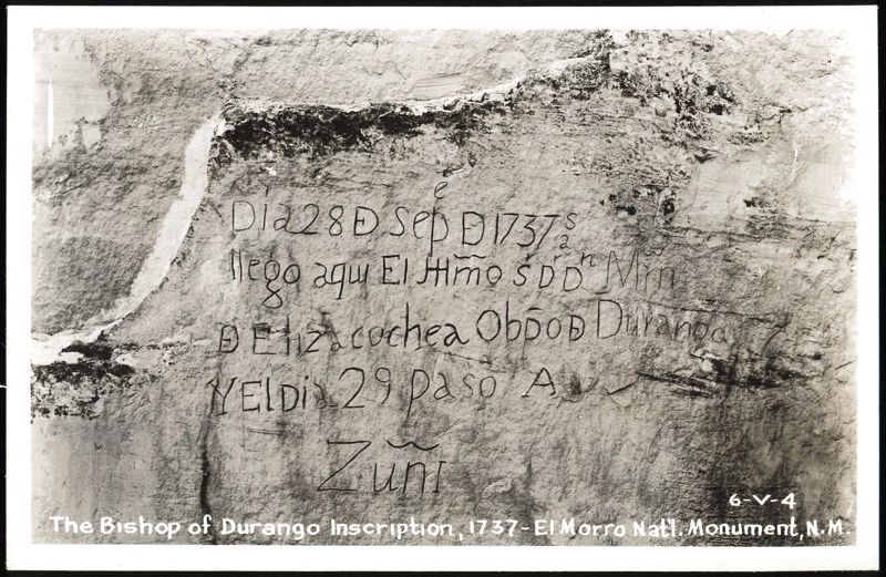 The Bishop of Durango Inscription, 1737 - El Morro National Monument New Mexico
