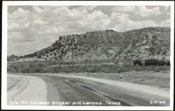 U.S. 180 between Snyder and Lamesa Postcard