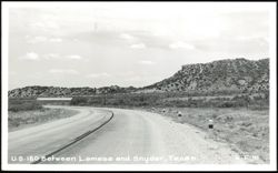 U.S. 180 Between Lamesa and Snyder, Texas Postcard