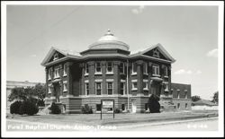 First Baptist Church with Dome and Brick Facade Postcard