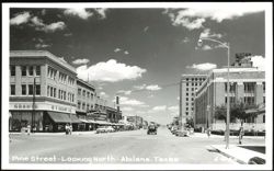 Pine Street Looking North, Abilene, Texas Postcard
