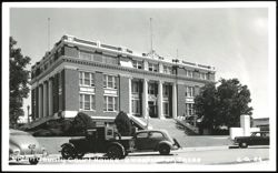 Nolan County Court House with Cars Postcard