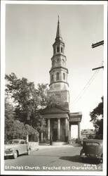 St. Philip's Church - Erected 1835 Postcard