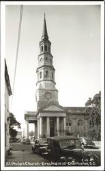 St. Philip's Church - Erected 1835 - Charleston, SC Postcard