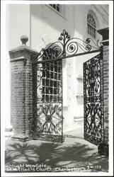 Wrought Iron Gate - St. Michaels Church Postcard
