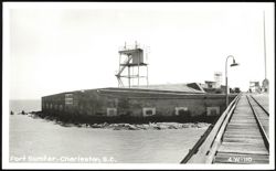 Fort Sumter with Pier and Watchtowers Postcard