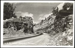 U.S. 41 Road Cut through Mountains Postcard