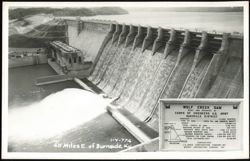 Wolf Creek Dam, Kentucky with detailed specifications Postcard