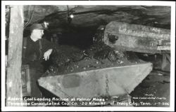 Modern Coal Loading Machine at Palmer Mines Postcard