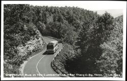 Greyhound Bus in The Cumberlands, near Tracy City Postcard